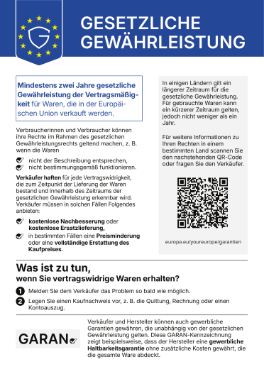 Gesetzliche Gewährleistung