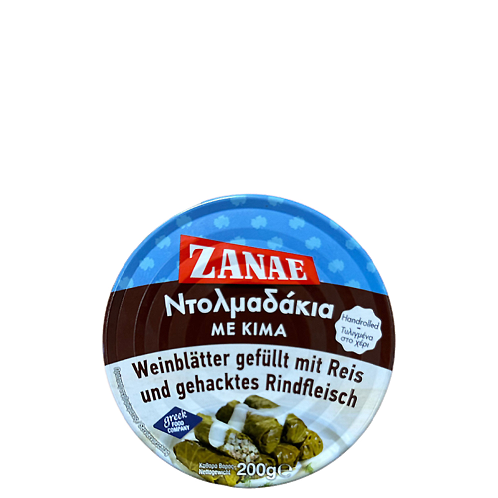 Weinblätter mit Reis/Hackfleisch (200g) Zanae