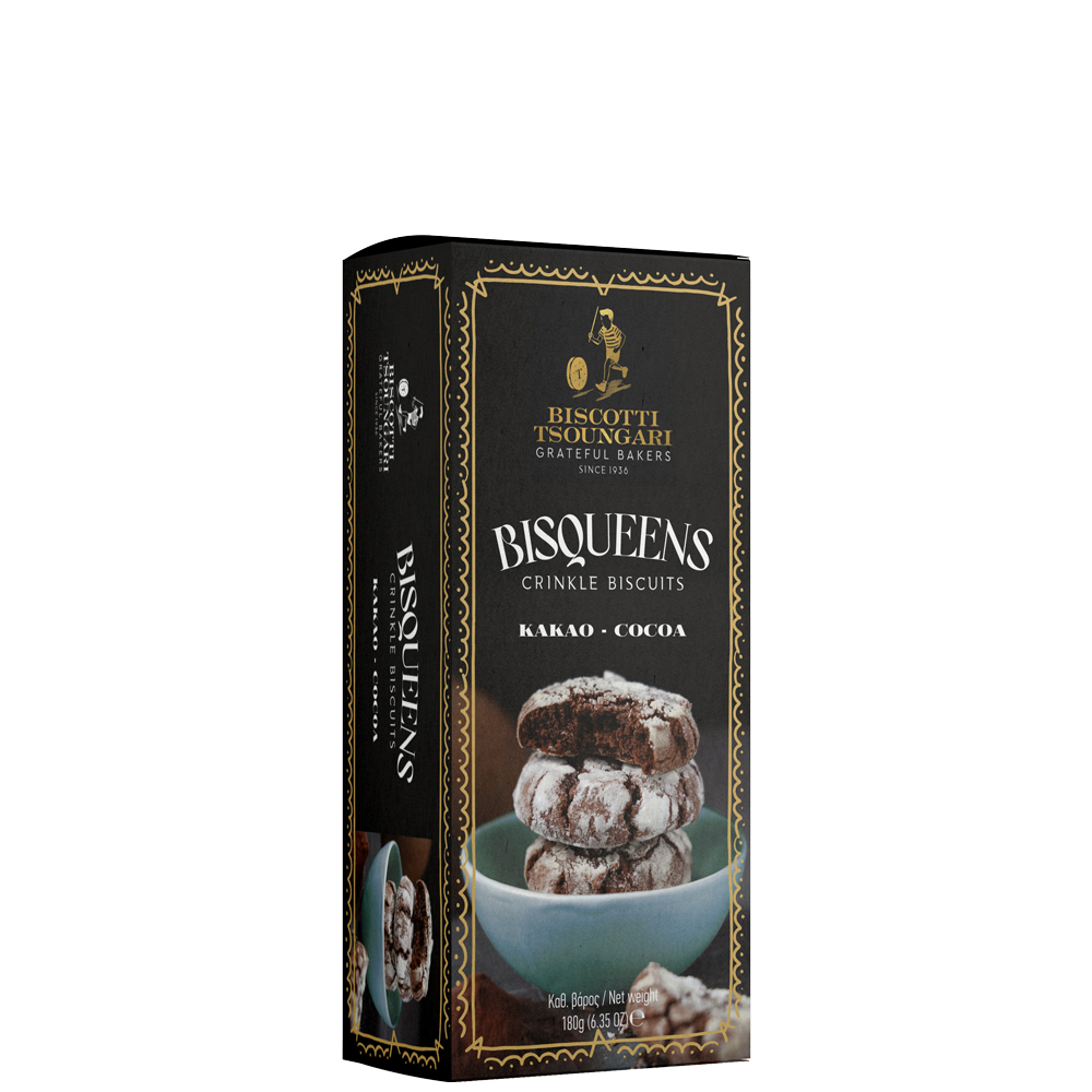 BisQueens crinkle Kakao (180g) Biscotti